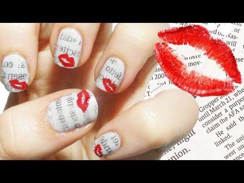 Newspaper Nail Art Using WATER|| Tutorial with Step-by-Step Pictures